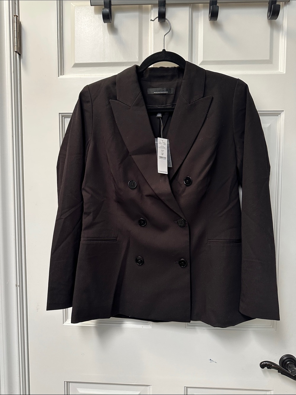 White House Black Market Double-Breasted Black Blazer